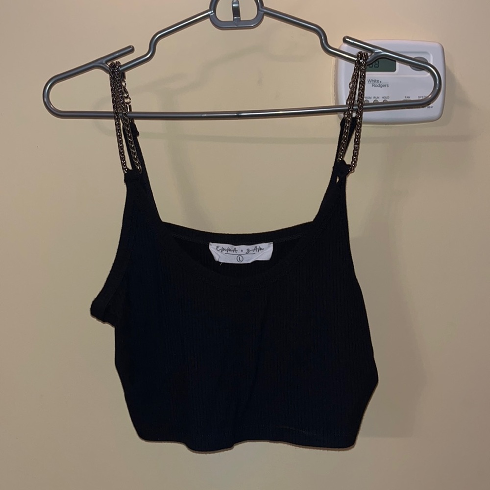 Black Fancy Tank Top